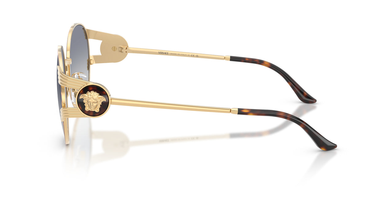 Lunettes de soleil Versace VE2303 152579 – Or Versace/Havana – vue de profil.