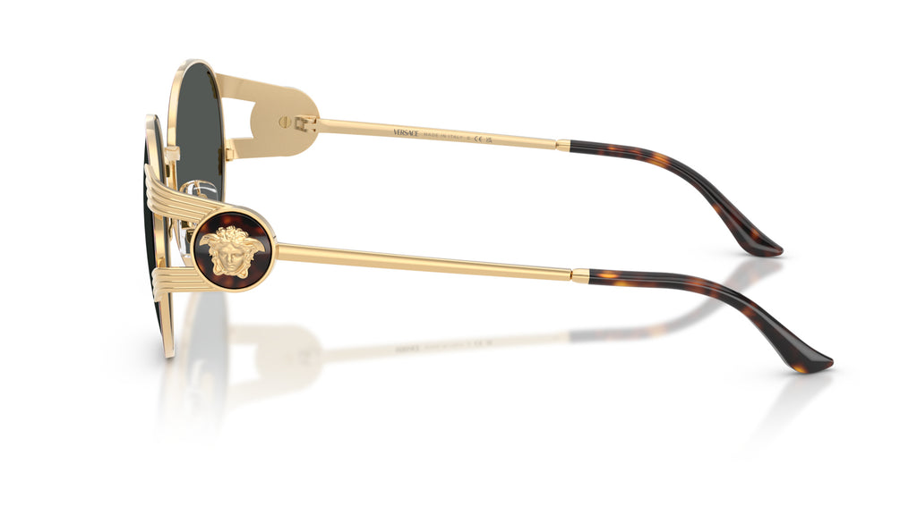 Lunettes de soleil Versace VE2303 152587 – Or Versace/Havana – vue de profil.