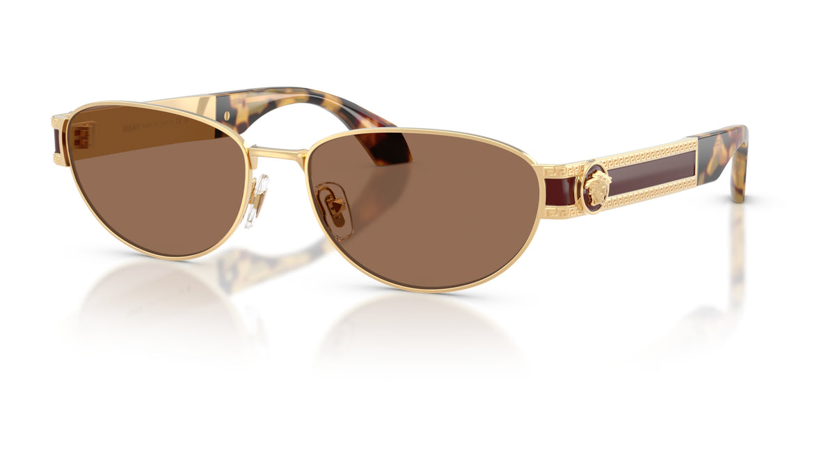 Lunettes de soleil Versace VE2304 152373 – Or Versace – vue de trois quarts.