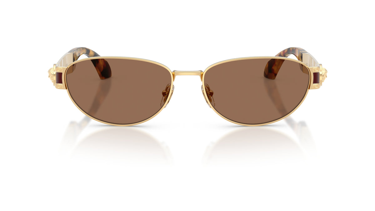 Lunettes de soleil Versace VE2304 152373 – Or Versace – vue de face.