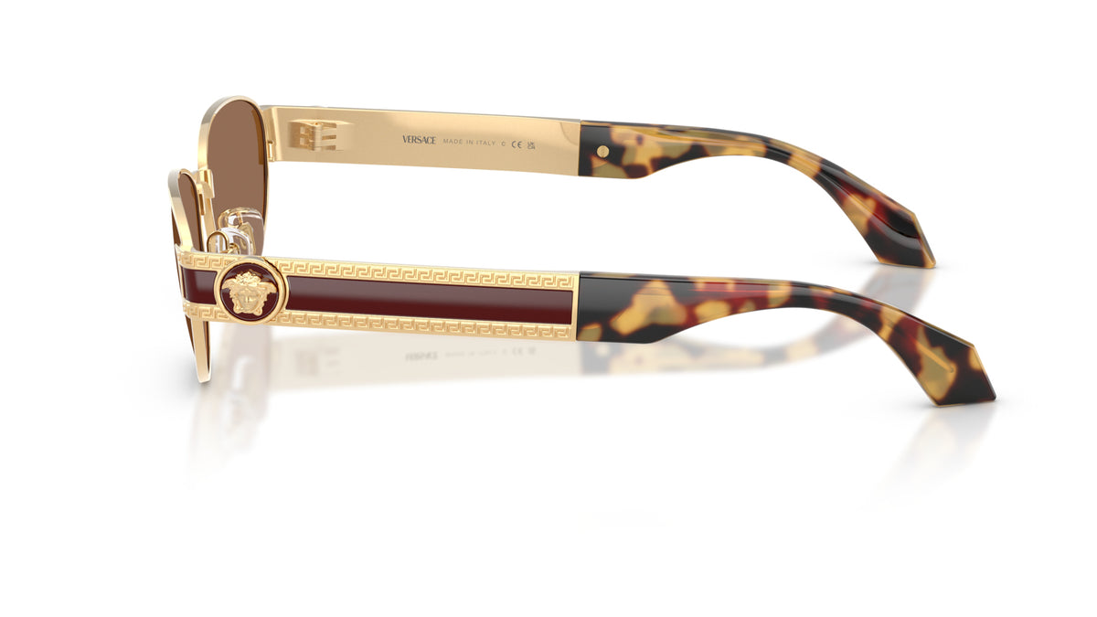 Lunettes de soleil Versace VE2304 152373 – Or Versace – vue de profil.