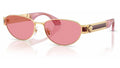 Lunettes de soleil Versace VE2304 152384 – Or Versace – vue de trois quarts.