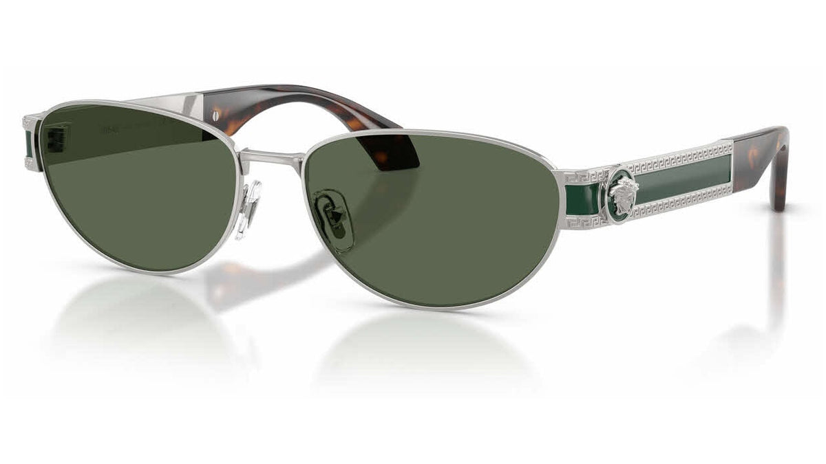 Lunettes de soleil Versace VE2304 152671 – Versace argenté – vue de trois quarts.