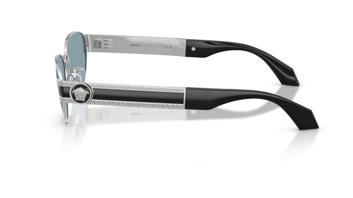 Lunettes de soleil Versace VE2304 152672 – Versace argenté – vue de profil.