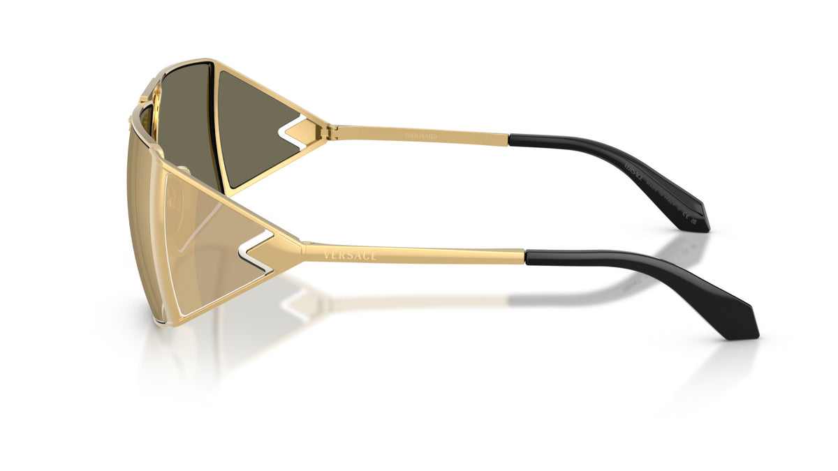 Lunettes de soleil Versace VE2305K K00303 – Plaqué Or – vue de profil.
