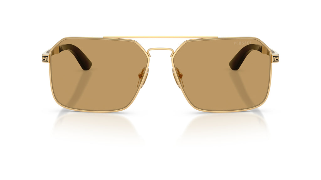 Lunettes de soleil Versace VE2306 152313 – Or Versace – vue de face.