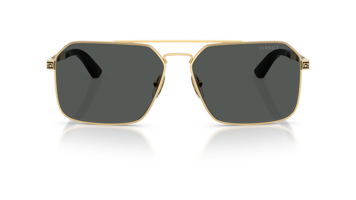 Lunettes de soleil Versace VE2306 152387 – Or Versace – vue de face.