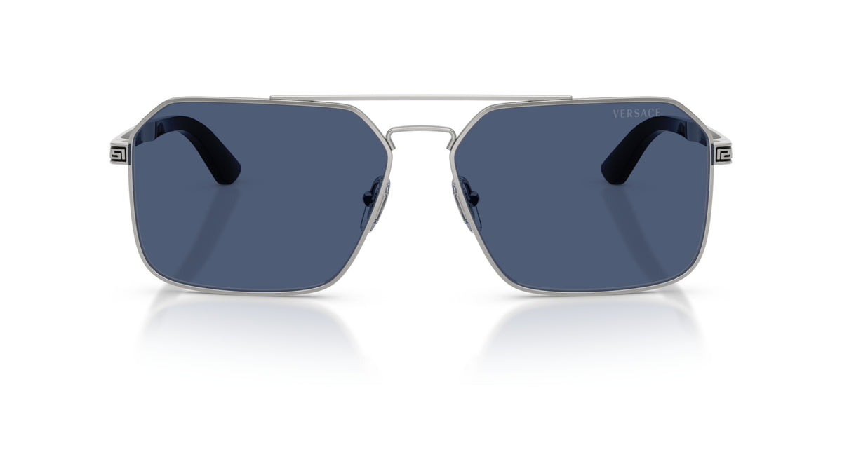 Lunettes de soleil Versace VE2306 152680 – Versace argenté – vue de face.