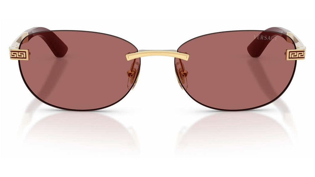 Lunettes de soleil Versace VE2307 152369 – Or Versace – vue de face.