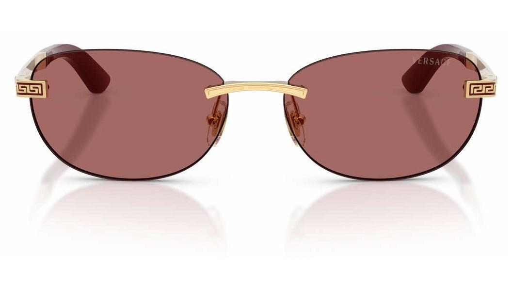 Lunettes de soleil Versace VE2307 152369 – Or Versace – vue de face.