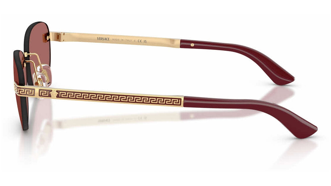 Lunettes de soleil Versace VE2307 152369 – Or Versace – vue de profil.