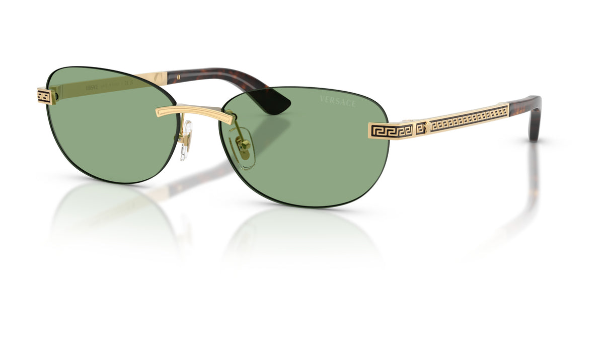 Lunettes de soleil Versace VE2307 152382 – Or Versace – vue de trois quarts.