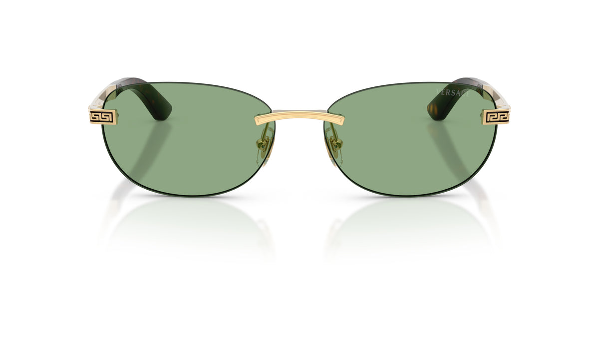 Lunettes de soleil Versace VE2307 152382 – Or Versace – vue de face.
