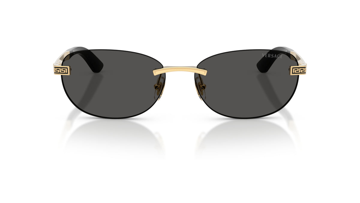 Lunettes de soleil Versace VE2307 152387 – Or Versace – vue de face.