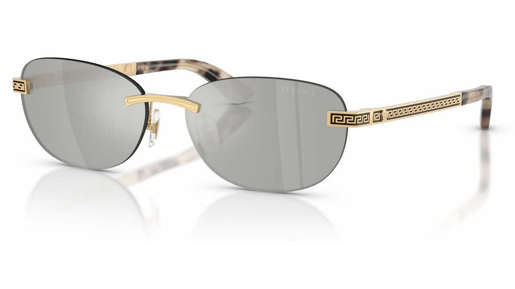 Lunettes de soleil Versace VE2307 15238V – Or Versace – vue de trois quarts.