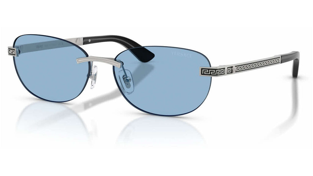 Lunettes de soleil Versace VE2307 152672 – Versace argenté – vue de trois quarts.