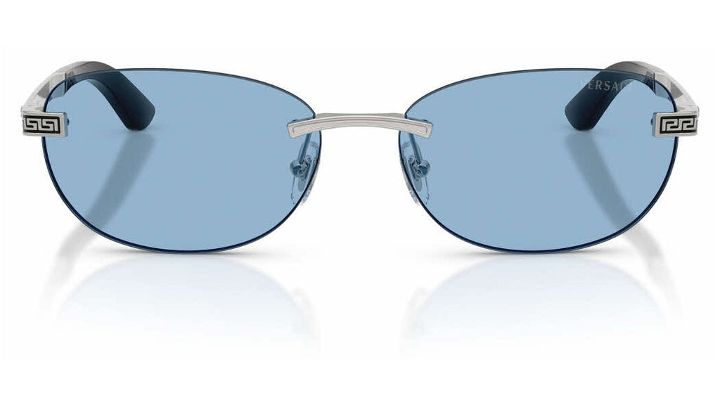 Lunettes de soleil Versace VE2307 152672 – Versace argenté – vue de face.