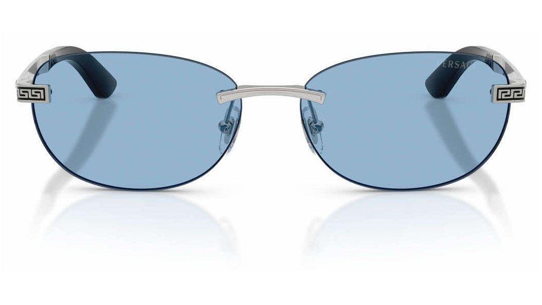 Lunettes de soleil Versace VE2307 152672 – Versace argenté – vue de face.