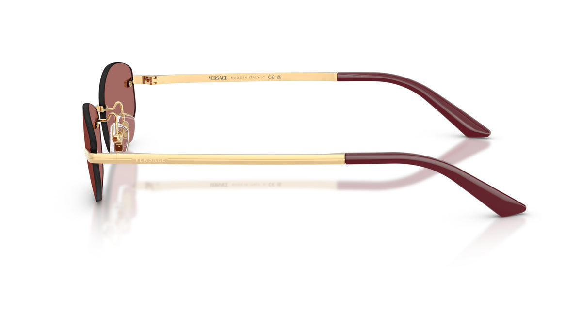 Lunettes de soleil Versace VE2308D 152369 – Or Versace – vue de profil.