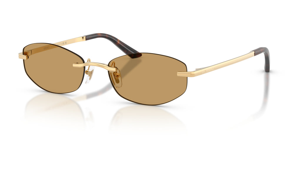 Lunettes de soleil Versace VE2308D 152373 – Or Versace – vue de trois quarts.