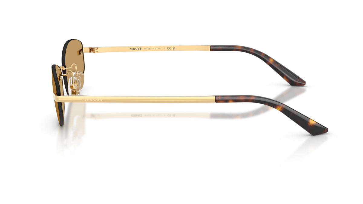 Lunettes de soleil Versace VE2308D 152373 – Or Versace – vue de profil.