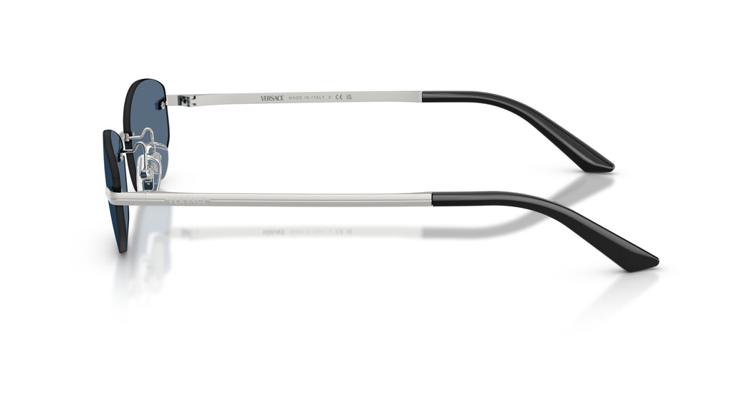 Lunettes de soleil Versace VE2308D 152680 – Versace argenté – vue de profil.