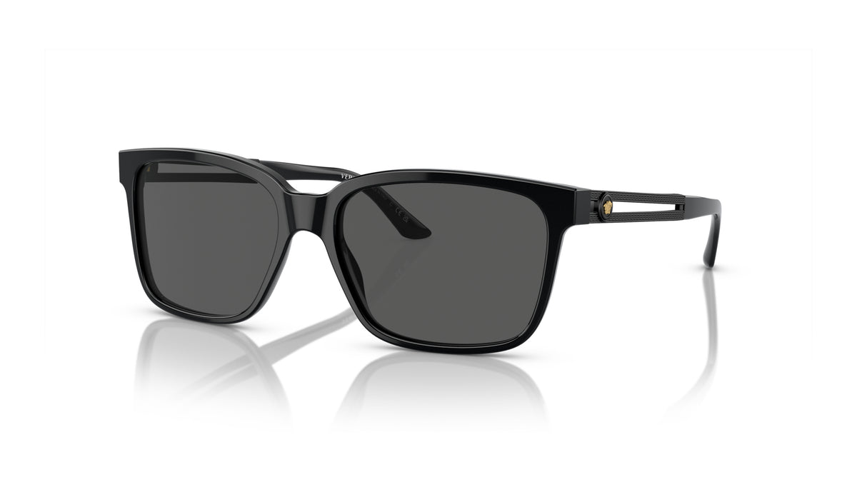 Lunettes de soleil Versace VE4307 533287 – Noir – vue de trois quarts.