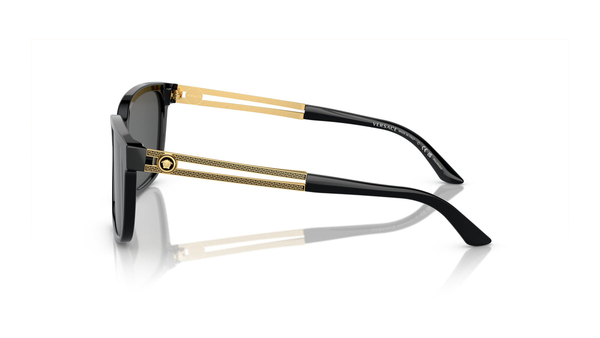 Lunettes de soleil Versace VE4307 GB1/87 – Noir – vue de profil.