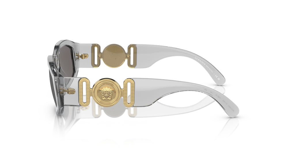Lunettes de soleil Versace VE4361 311/6G – Transparent Gris – vue de profil.
