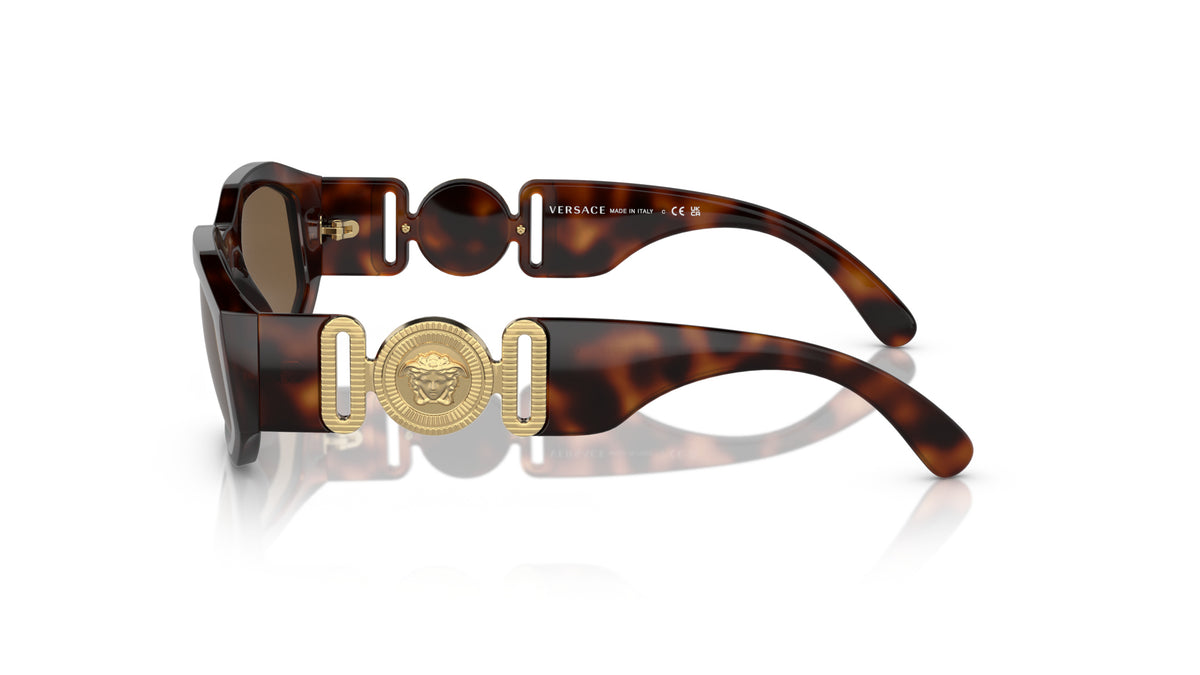 Lunettes de soleil Versace VE4361 521773 – Havane – vue de profil.