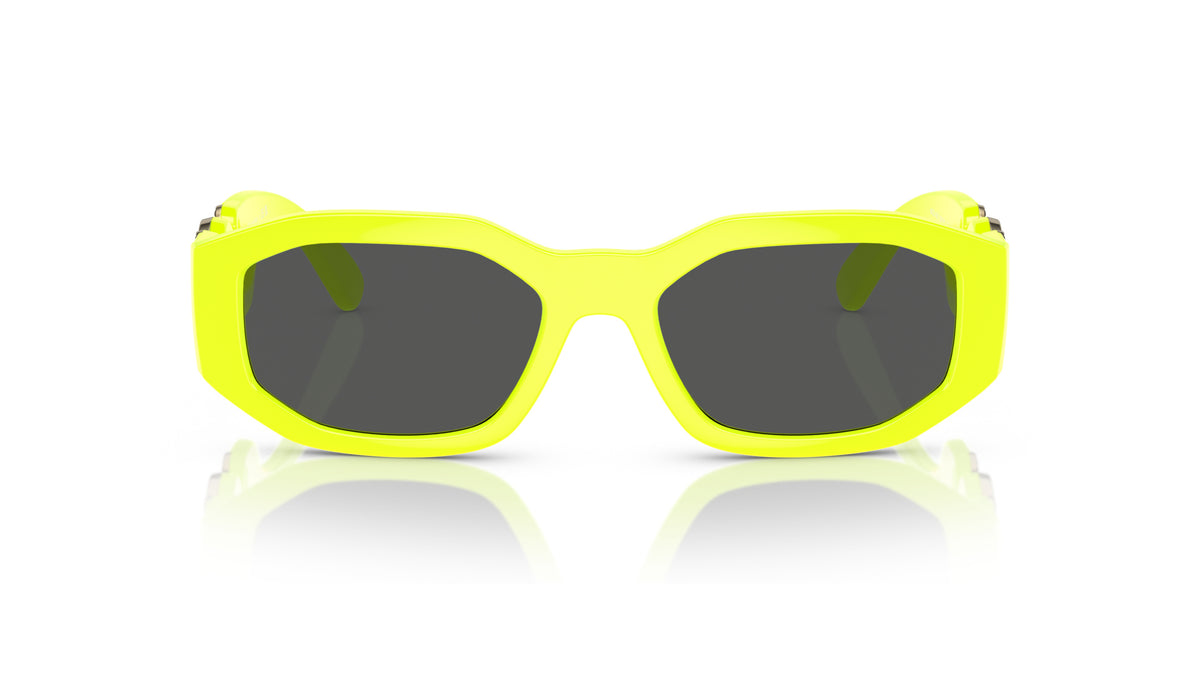 Lunettes de soleil Versace VE4361 532187 – Jaune fluo – vue de face.