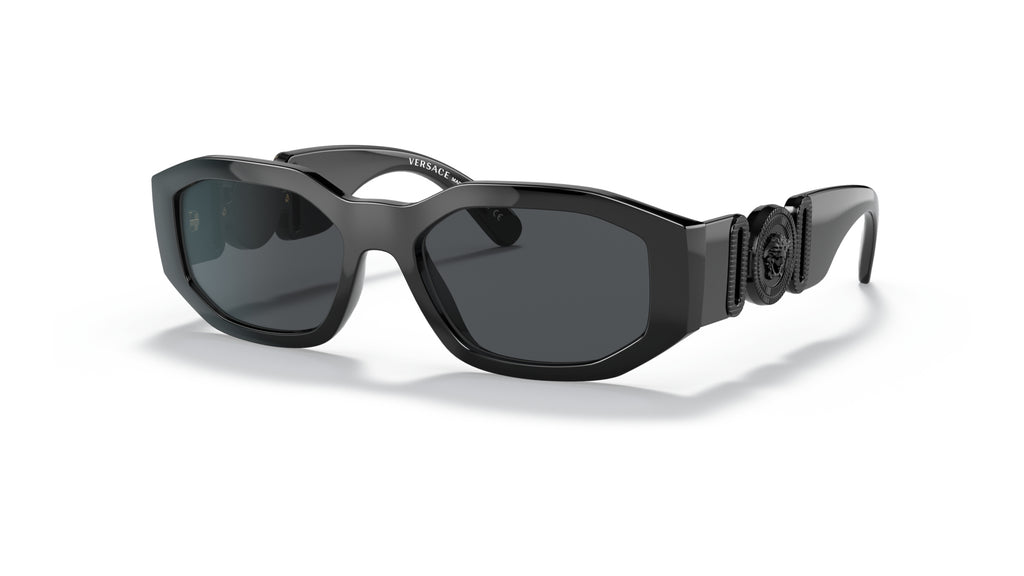 Lunettes de soleil Versace VE4361 536087 – Noir – vue de trois quarts.