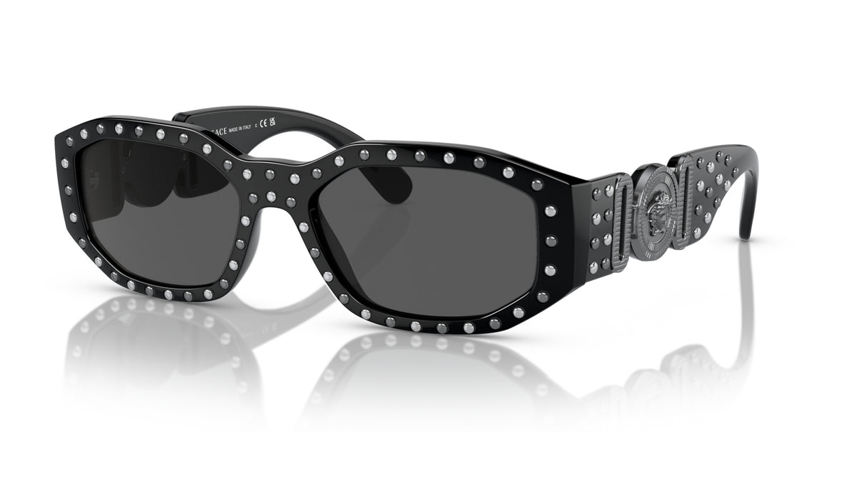Lunettes de soleil Versace VE4361 539887 – Noir – vue de trois quarts.