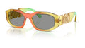 Lunettes de soleil Versace VE4361 5530/1 – Dégradé jaune/rouge/vert – vue de trois quarts.