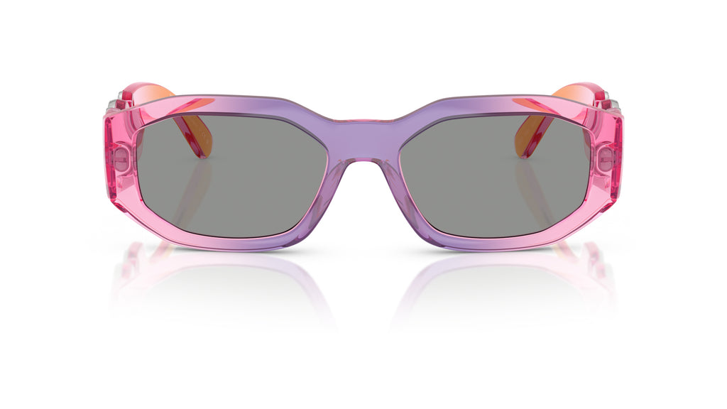 Lunettes de soleil Versace VE4361 5537/1 – Dégradé rose/violet/orange – vue de face.