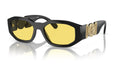 Lunettes de soleil Versace VE4361 GB1/85 – Noir – vue de trois quarts.