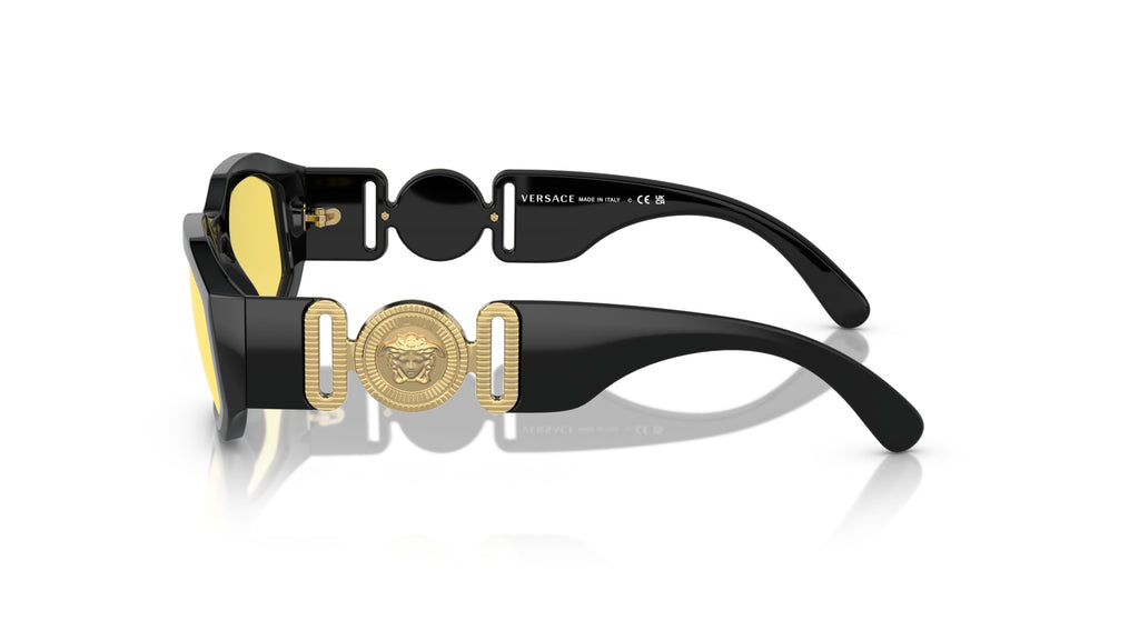 Lunettes de soleil Versace VE4361 GB1/85 – Noir – vue de profil.