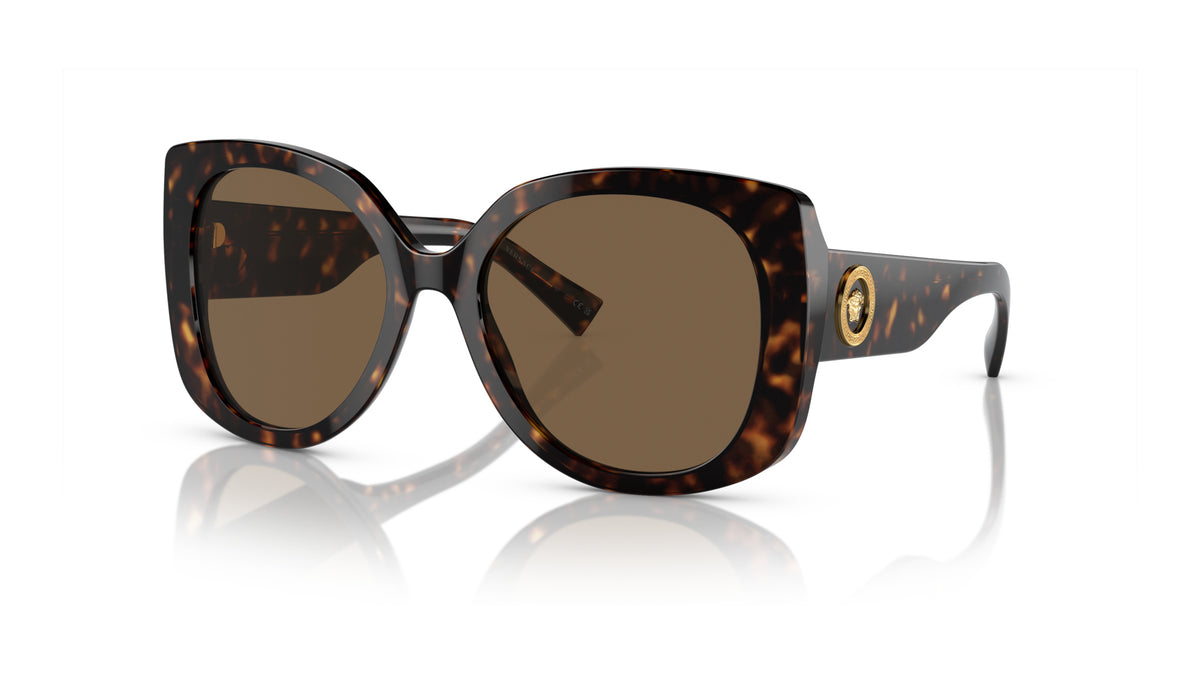 Lunettes de soleil Versace VE4387 108/73 – Havane – vue de trois quarts.