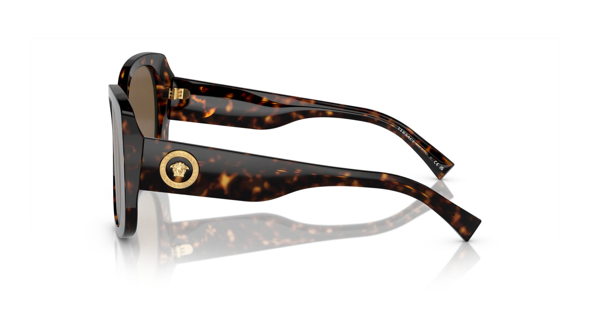 Lunettes de soleil Versace VE4387 108/73 – Havane – vue de profil.