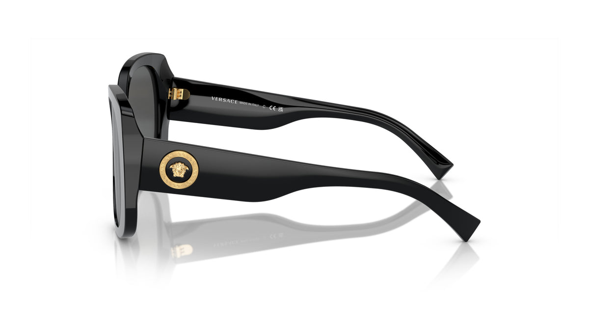 Lunettes de soleil Versace VE4387 GB1/87 – Noir – vue de profil.