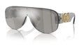 Lunettes de soleil Versace VE4391 311/6G – Transparent Gris – vue de trois quarts.