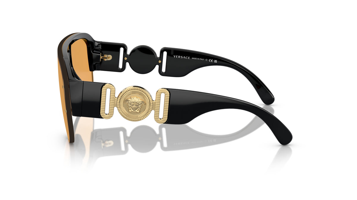 Lunettes de soleil Versace VE4391 GB1/7 – Noir – vue de profil.