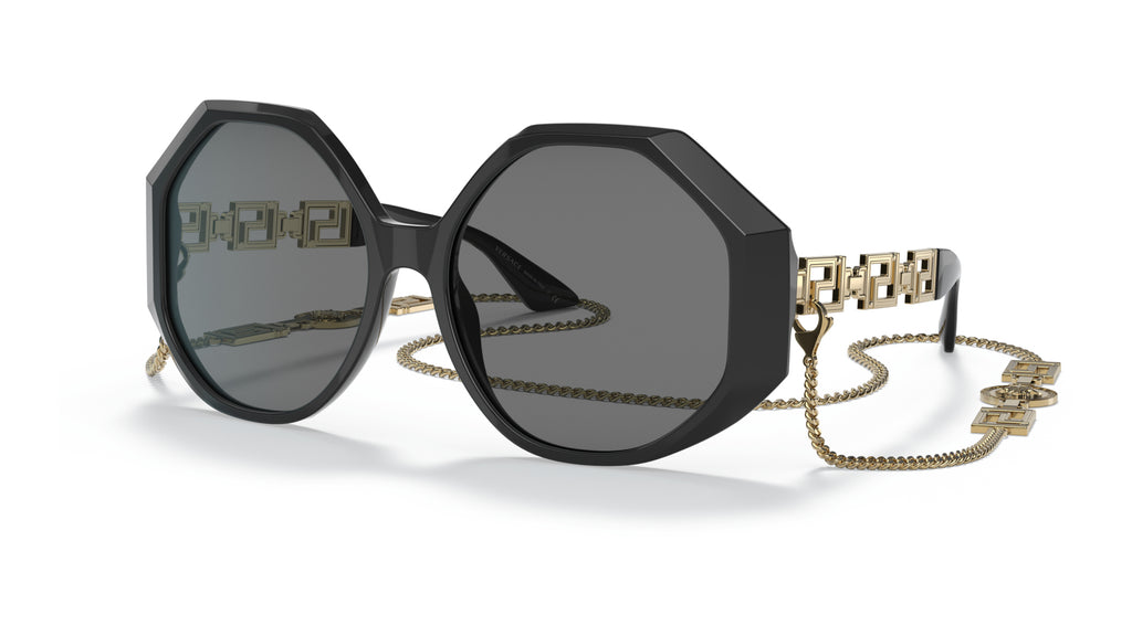 Lunettes de soleil Versace VE4395 534587 – Noir – vue de trois quarts.