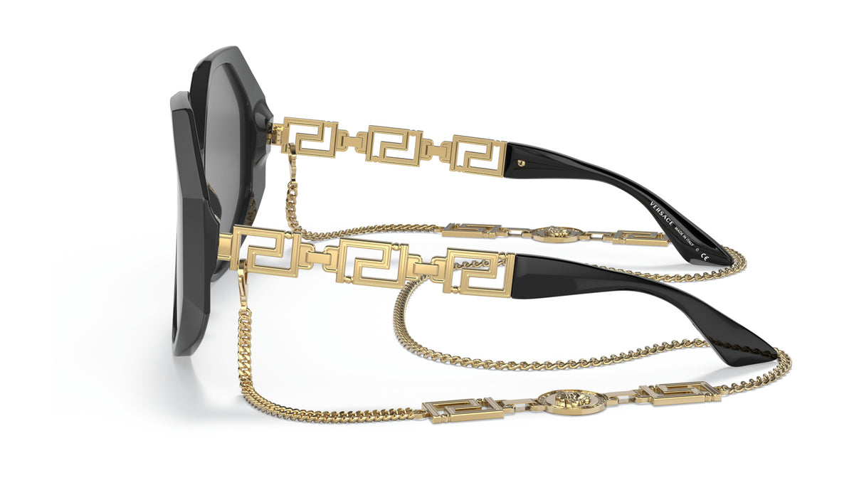 Lunettes de soleil Versace VE4395 534587 – Noir – vue de profil.