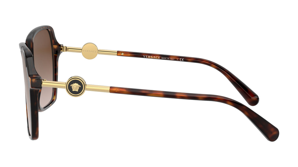 Lunettes de soleil Versace VE4396 108/13 – Havane – vue de profil.