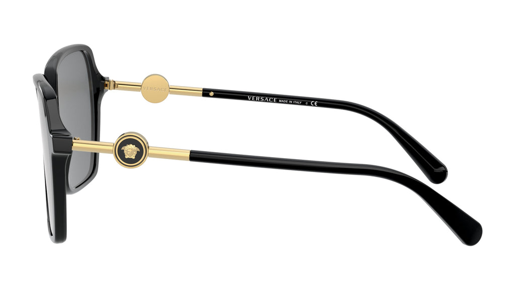Lunettes de soleil Versace VE4396 GB1/87 – Noir – vue de profil.