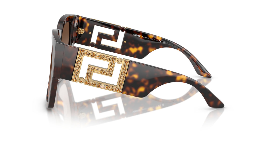 Lunettes de soleil Versace VE4402 108/13 – Havane – vue de profil.