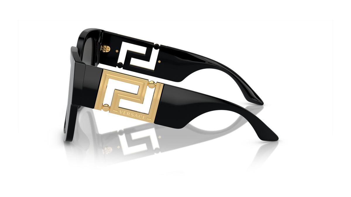 Lunettes de soleil Versace VE4402 GB1/87 – Noir – vue de profil.