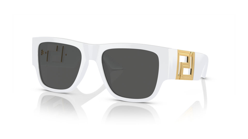 Lunettes de soleil Versace VE4403 314/87 – Blanc – vue de trois quarts.