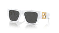 Lunettes de soleil Versace VE4403 314/87 – Blanc – vue de trois quarts.